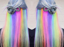 Rainbow Underlights Hair Regenbogen Haare