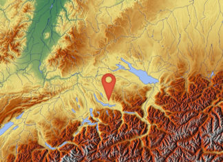 Erdbeben in der Schweiz: Die Markierung zeigt den Epizentrum des Bebens, das auch in Teilen von Süddeutschland und Österreich wahrgenommen werden konnte.