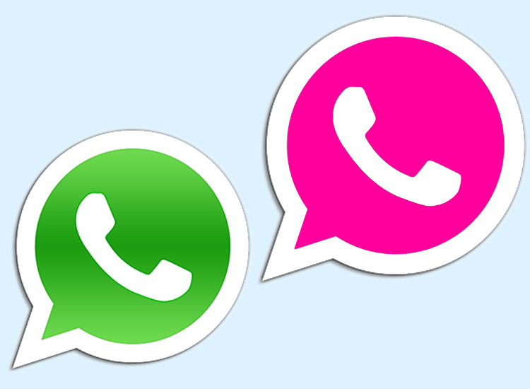 Si bekommst du dein Whatsapp-Logo pink