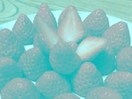 Erdbeeren optische Täuschung