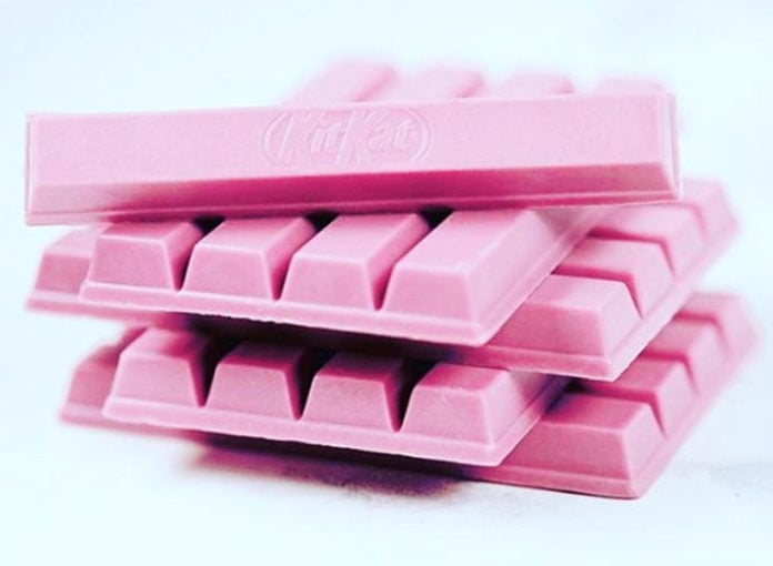 KitKat Ruby ist aus rosa Schokolade