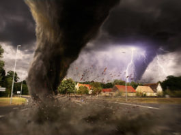 Ein Tornado wütete in Deutschland in der Stadt Bocholt