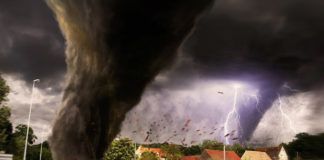 Ein Tornado wütete in Deutschland in der Stadt Bocholt
