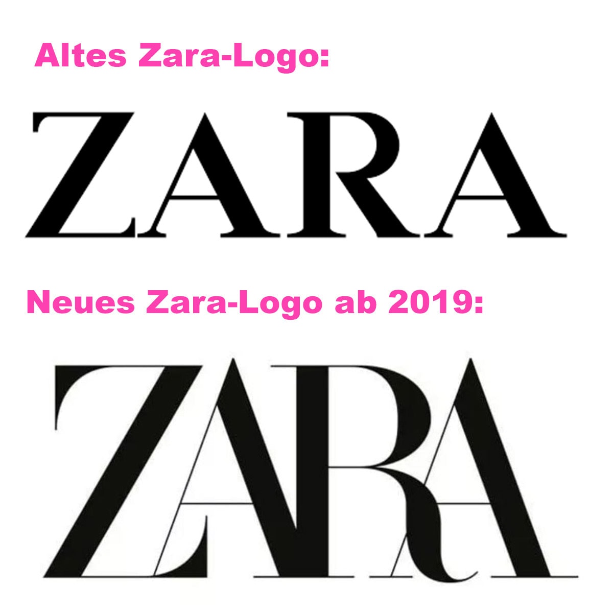 Neues Zara Logo 2019