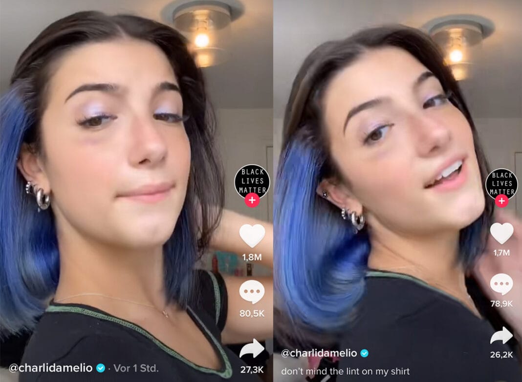 TikTok-Star Charlie D'Amelio hat jetzt blaue Haare